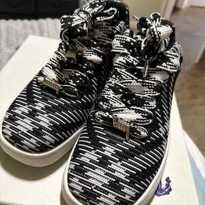 Burberry Check Knit Box Low-Top Sneakers